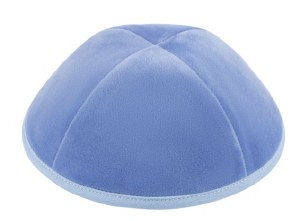 Picture of iKippah 4 Part Steel Blue Velvet Size 2